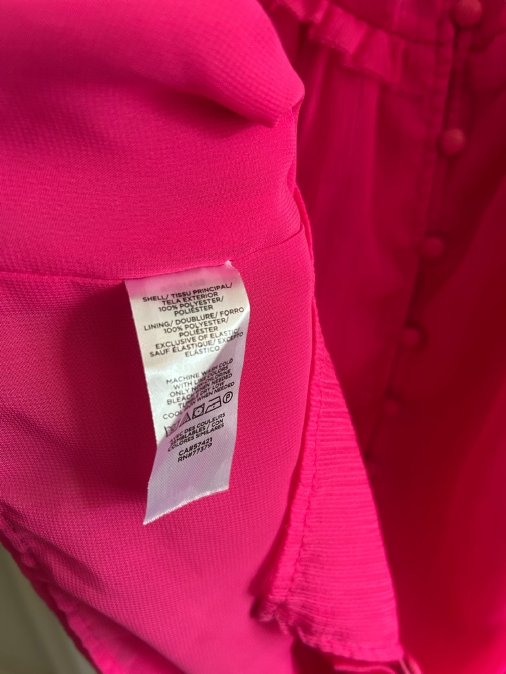 Ann Taylor Chiffon Ruffle Button Front Blouse - Picture 7 of 7